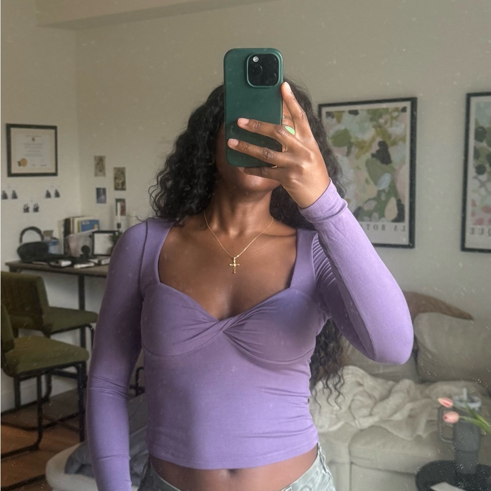 Sunday Best Purple Long Sleeve Top